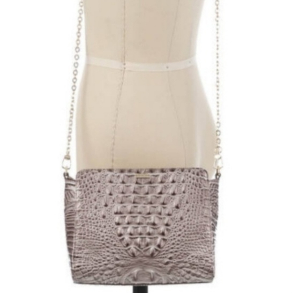Brahmin Chardonnay Bella Crossbody Leather Purse